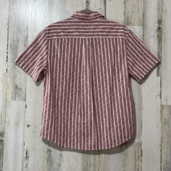 Goodfellow & Co Maroon and White Striped Shirt - Picture 4 of 7